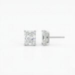 Rineva Radiant Royale Solitaire Stud Earrings - Image 3