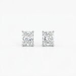 Rineva Radiant Royale Solitaire Stud Earrings