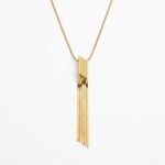 Rineva Luxe Linear Tassel Pendant Necklace
