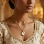 Rineva Pearl Clover Charm Pendant Necklace - Image 2