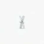 Rineva Crystal Cross Twist Stud Earrings