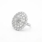 Rineva Royal Bloom Crystal Cocktail Ring - Image 3