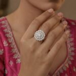 Rineva Royal Bloom Crystal Cocktail Ring - Image 2