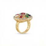 Rineva Royal Navratna Statement Ring - Image 3