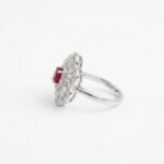 Rineva Ruby Bloom Halo Statement Ring - Image 3