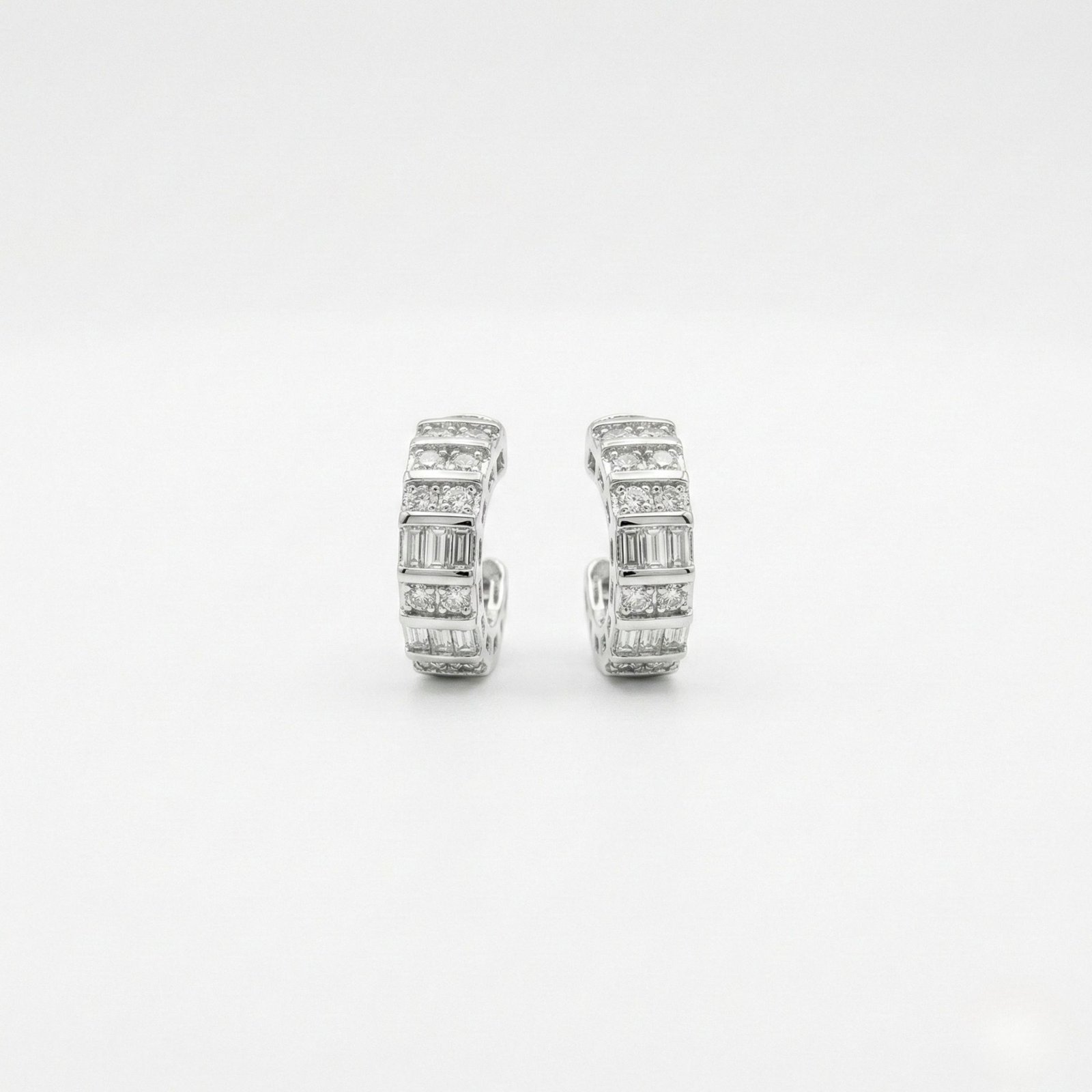 3(F) Rineva Celestia Crystal Hoop Earrings - Image 1