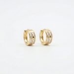 Rineva Aurex Baguette Crystal Huggie Hoops