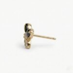 Rineva Noir Petal Luxe Gold Stud Earrings - Image 3