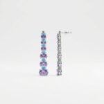 Rineva Amora Lavender Cascade Drop Earrings - Image 3