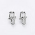 Rineva Urban Link Luxe Silver Statement Earrings