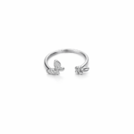 Rineva Silver Flutter Open Ring