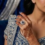 Rineva Royal Sapphire Halo Statement Ring - Image 2