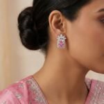 Rineva Blush Crown Radiance Crystal Earrings - Image 2