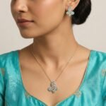 Rineva Azure Flutter Crystal Pendant Set - Image 2