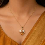 Rineva Amber Pearl Bloom Pendant Set - Image 3