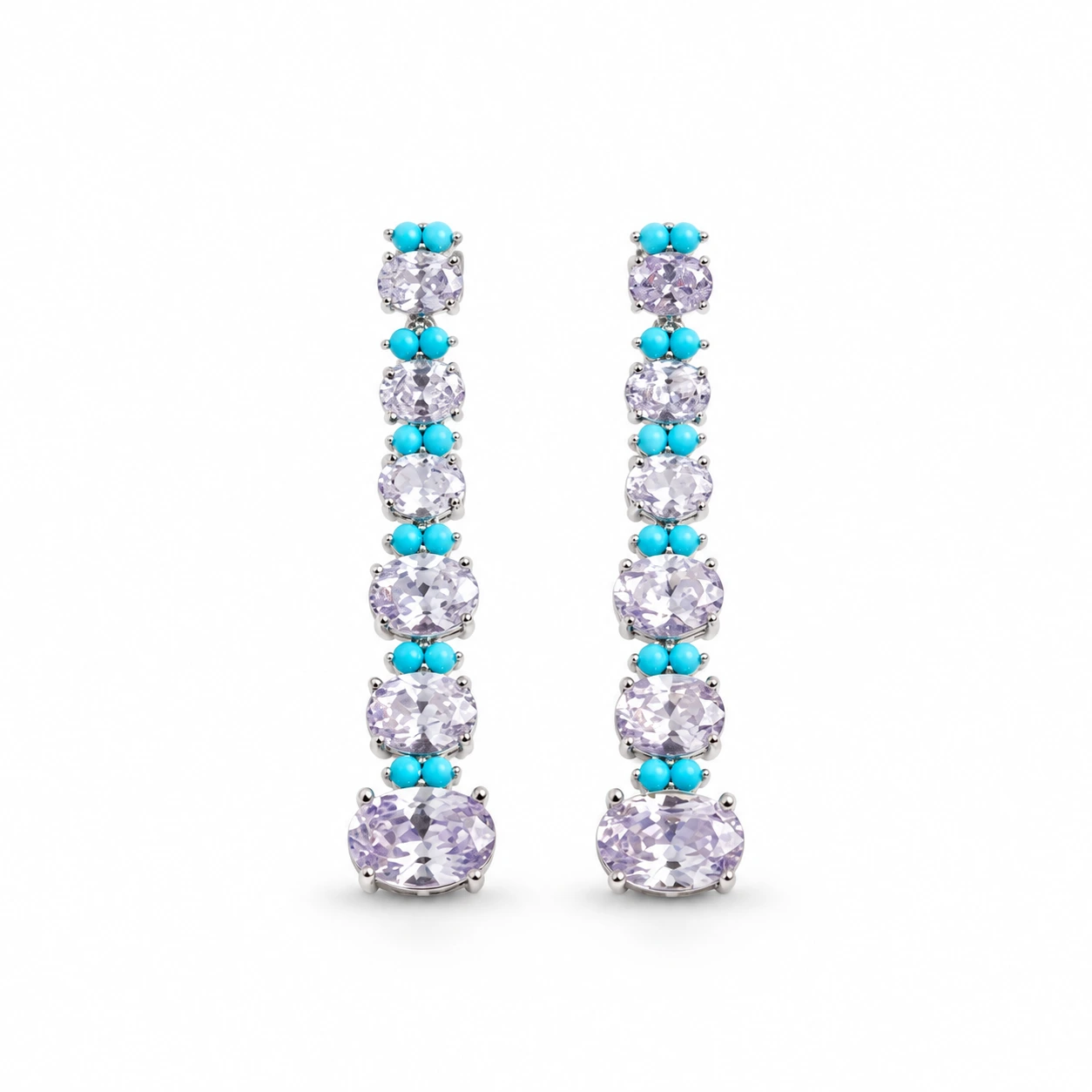 Rineva Amora Lavender Cascade Drop Earrings Rineva Amora Lavender Cascade Drop Earrings - Image 1