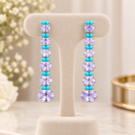 Rineva Amora Lavender Cascade Drop Earrings - Image 4