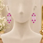 Rineva Amoura Cascading Heart Crystal Chandelier Earrings - Image 4