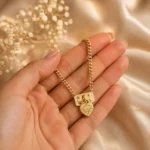 Rineva Aurelia Lock Charm Chain Necklace - Image 4