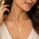 Rineva Aurelia Lock Charm Chain Necklace - Image 2