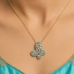Rineva Azure Flutter Crystal Pendant Set - Image 4