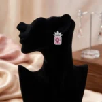 Rineva Blush Crown Radiance Crystal Earrings - Image 4