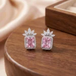 Rineva Blush Crown Radiance Crystal Earrings - Image 3