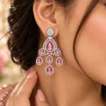 Rineva Blush Royale Chandelier Necklace Set - Image 3