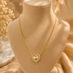 Rineva Celeste Heart Halo Pendant Necklace - Image 3