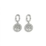 Rineva Celeste Tree Aura Silver Drop Earrings