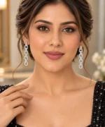 Rineva Diamond Link Cascade Drop Earrings - Image 2