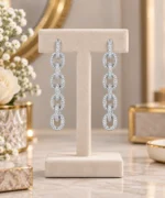Rineva Diamond Link Cascade Drop Earrings - Image 3