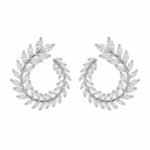 Rineva Elowen Crystal Vine Hoop Earrings