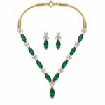 Rineva Emerald Grace Tassel Necklace Set