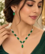 Rineva Emerald Grace Tassel Necklace Set - Image 2