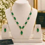 Rineva Emerald Grace Tassel Necklace Set - Image 3