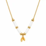 Rineva Ivory Bloom Charm Necklace