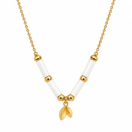 Rineva Ivory Bloom Charm Necklace
