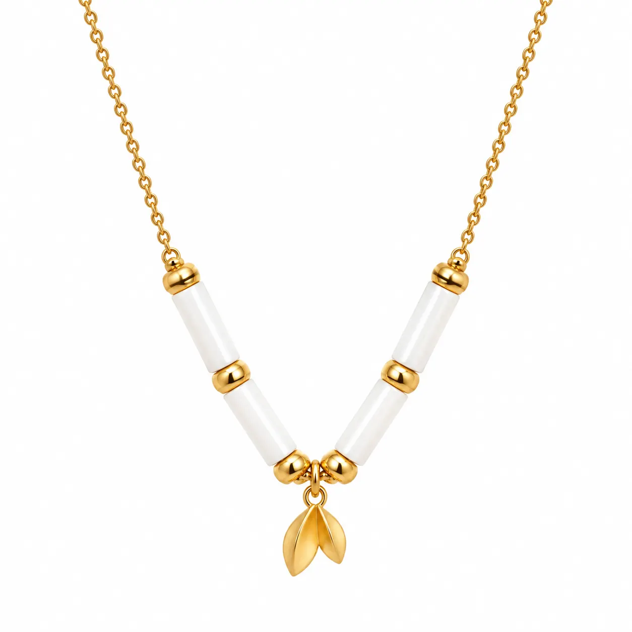 Rineva Ivory Bloom Charm Necklace Rineva Ivory Bloom Charm Necklace - Image 1