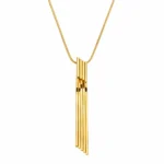 Rineva Luxe Linear Tassel Pendant Necklace