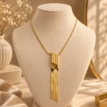 Rineva Luxe Linear Tassel Pendant Necklace - Image 4