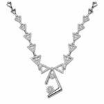 Rineva Noir Triad Crystal Statement Necklace