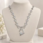 Rineva Noir Triad Crystal Statement Necklace - Image 3