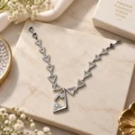 Rineva Noir Triad Crystal Statement Necklace - Image 3