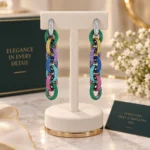 Rineva Prism Luxe Chain Drop Earrings - Image 3