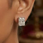 Rineva Radiant Royale Solitaire Stud Earrings - Image 4