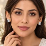 Rineva Radiant Royale Solitaire Stud Earrings - Image 2