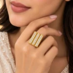 Rineva Regal Triple Bar Statement Ring - Image 2