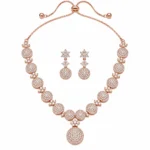 Rineva Rosé Celeste Disc Necklace Set