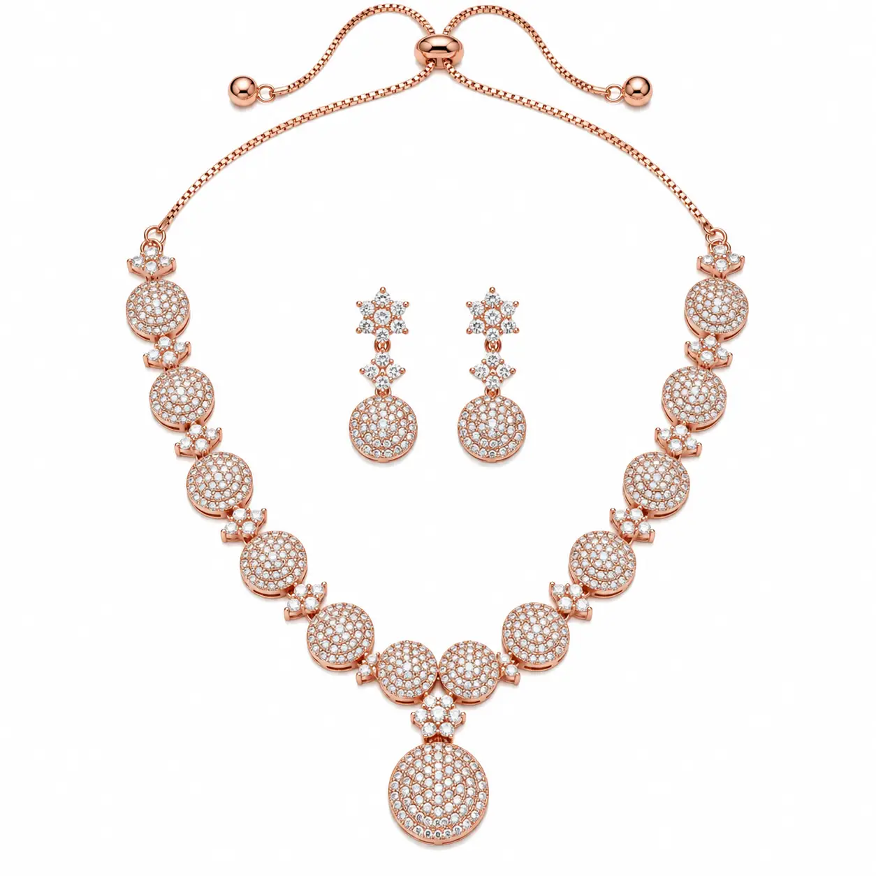 Rineva Rosé Celeste Disc Necklace Set Rineva Rosé Celeste Disc Necklace Set - Image 1